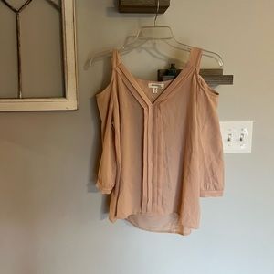 Cold Shoulder Pink Top